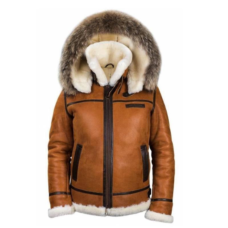 Men's Vintage Zip Thick Leather Coat