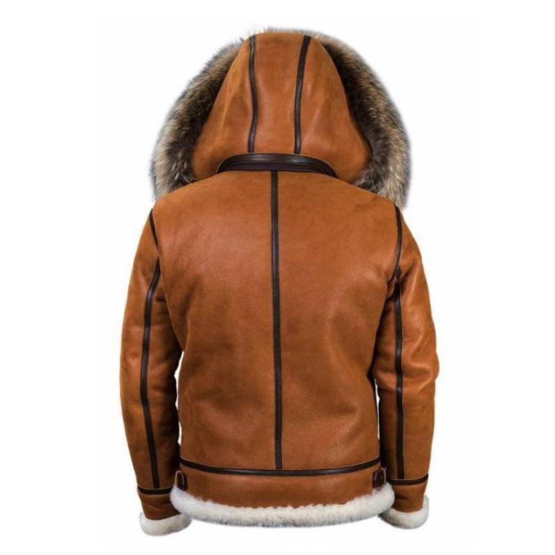 Men's Vintage Zip Thick Leather Coat